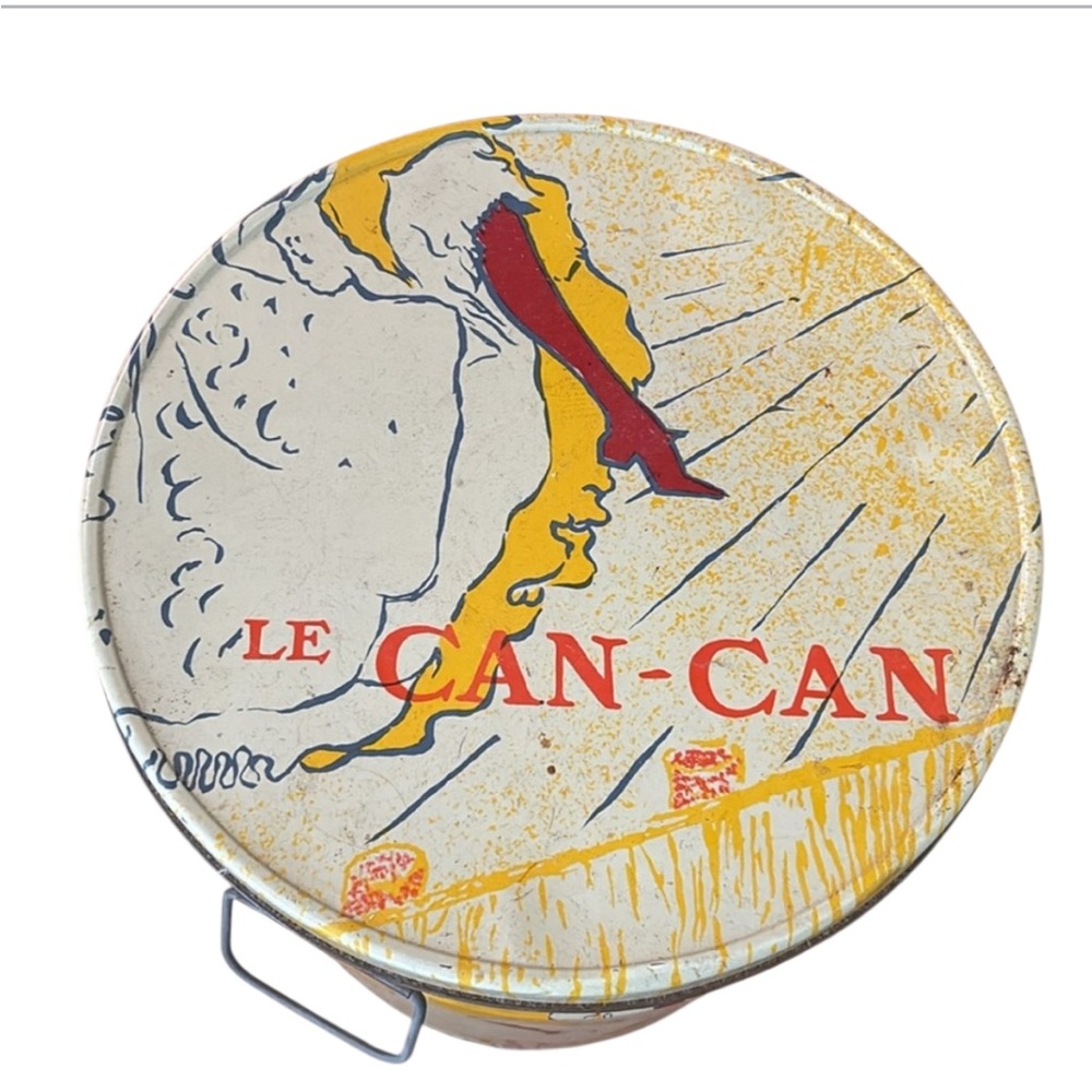 Vintage Troupe De Mlle “Le Can Can” French Toulouse Design Large Container - Picture 4 of 10